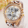 Tiger animal dial diamond jewelry quartz fashion lady watch